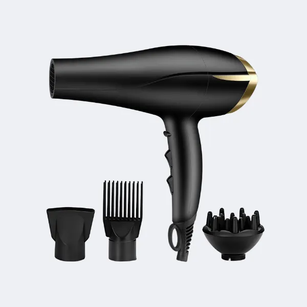 Hair Dryer with Gold Trim